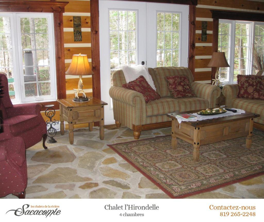 Chalets De La Riviere Sacacomie Villa Saint-Alexis-des-Monts Eksteriør bilde